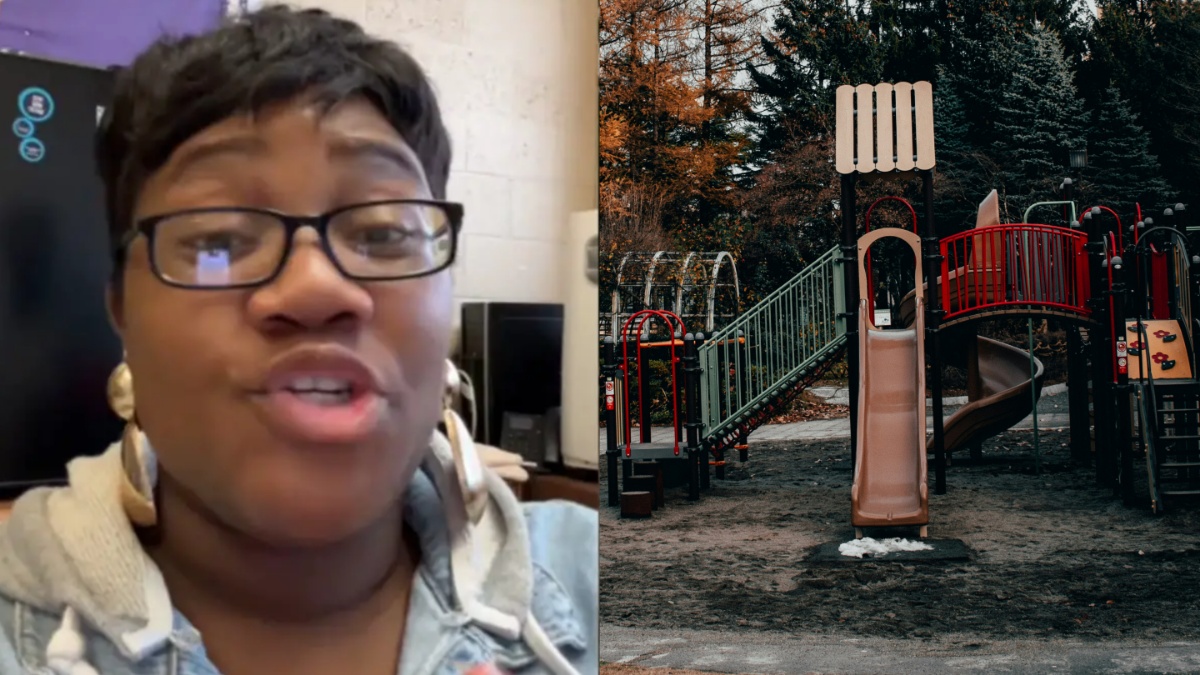 Michigan ghost kids play at recess claims school worker